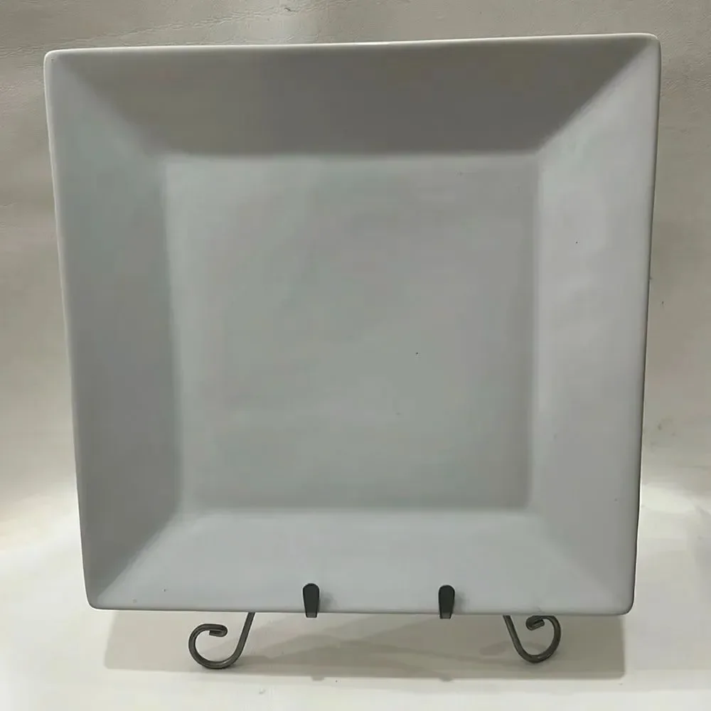 Soho Loft Serving Tray 11 3/4 Inches Square Modern White Contemporary Durable